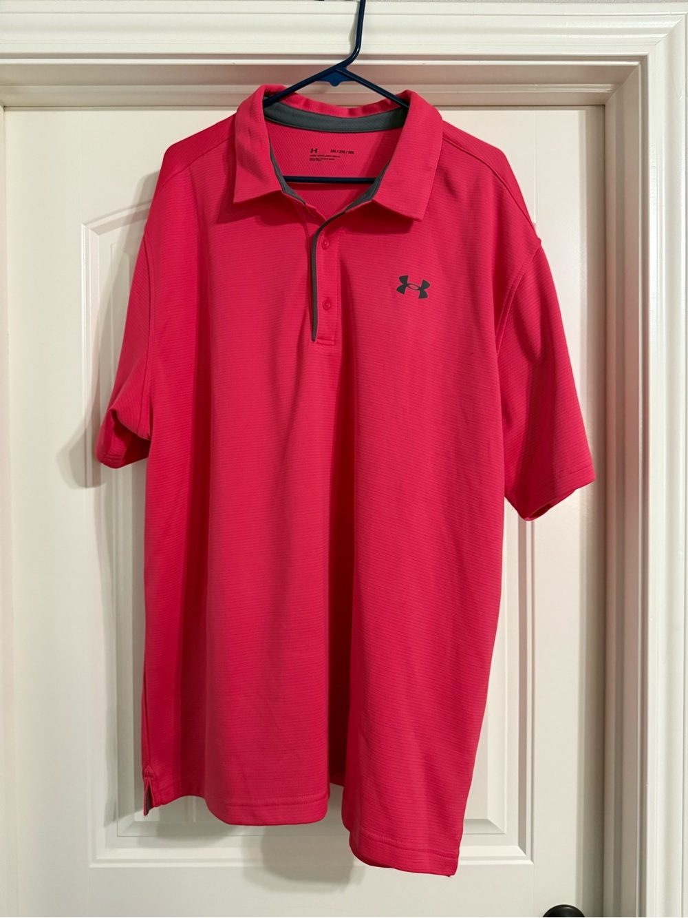 Under Armour Men's Bright Pink Short-Sleeve Polo